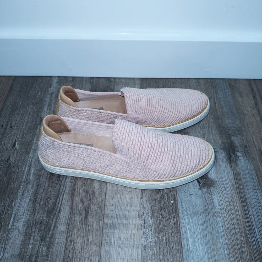 Ugg Rose Gold‎ Sammy Slip-On Ribbed Fabric Sneakers 8.5